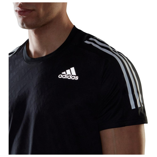 Adidas Ανδρική κοντομάνικη μπλούζα Own the Run 3-Stripes Running Tee